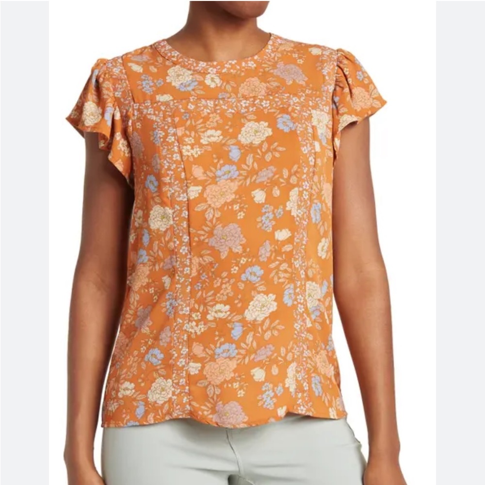 DR2 by Daniel Rainn paneled twin print top size small; brand new with tags (NWT)